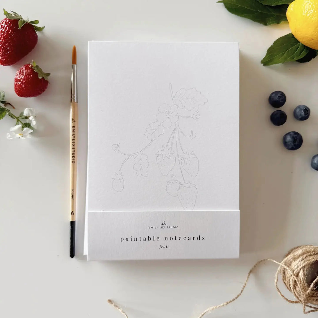 White notecard with &