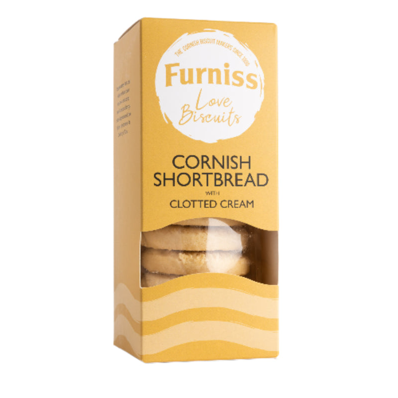 Furniss Cornish Shortbread with Clotted Cream packaging on a white background