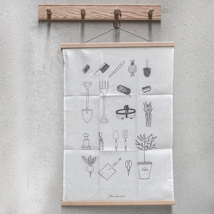 Linen Tea Towel: Gardenalia