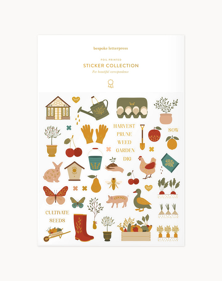 Bespoke Gardening Sticker Sheet