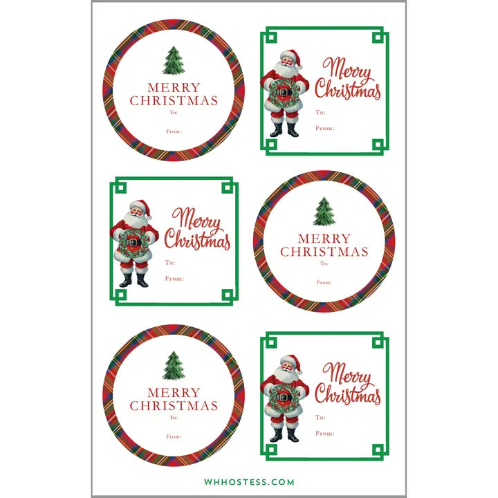 Classic Christmas Gift Sticker Sheet