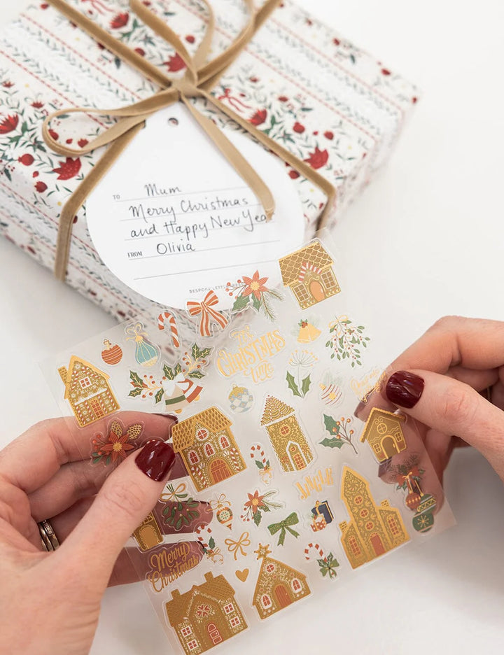 Bespoke Gingerbread Houses Sticker Sheet