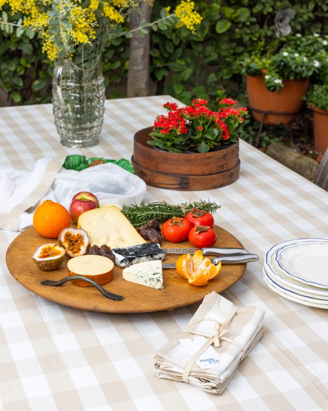 Natural Gingham Napkins