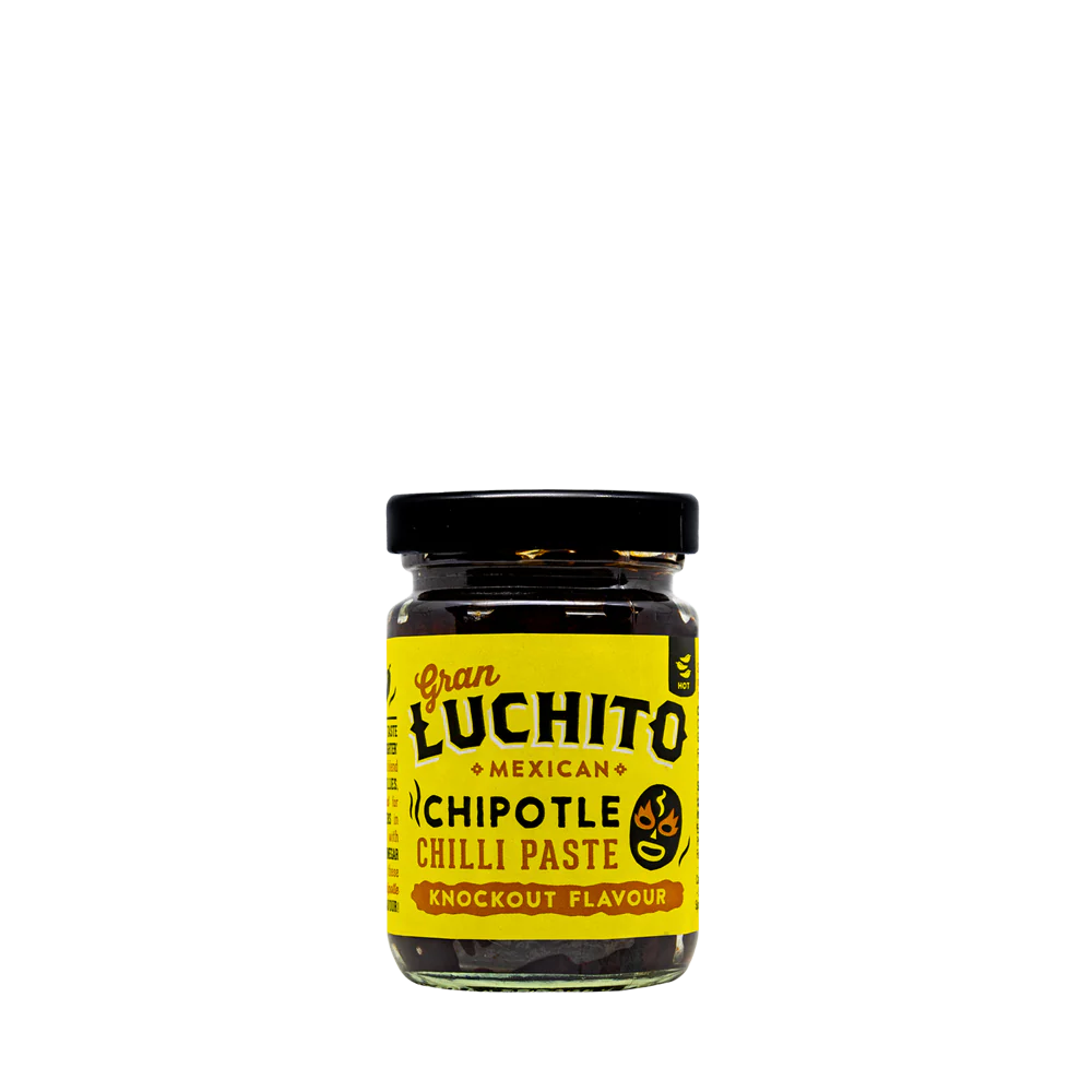 Jar of Gran Luchito Chipotle Chilli Paste on a white background