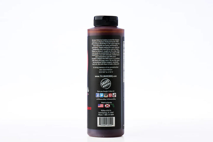 Bottle with a label on a white background