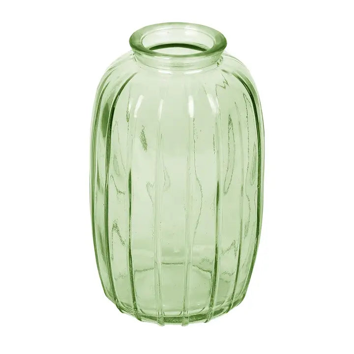 Green Glass Bud Vase 12cm