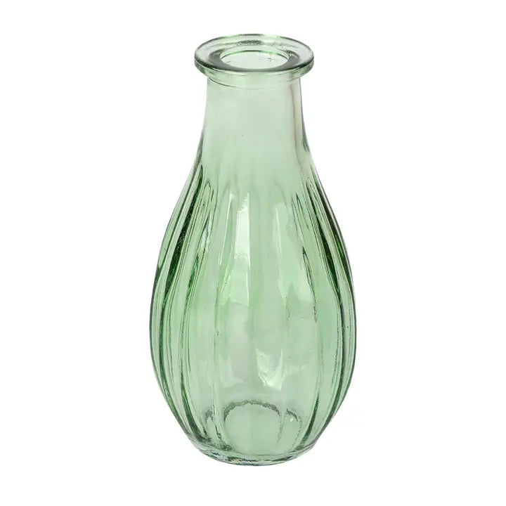 Green Glass Bud Vase 14cm
