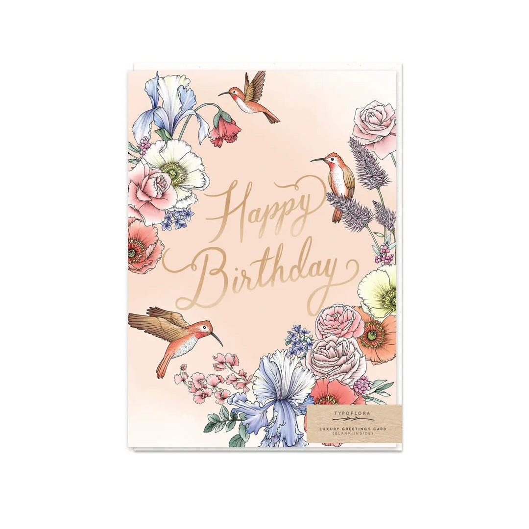Greeting Card: Hummingbird Birthday
