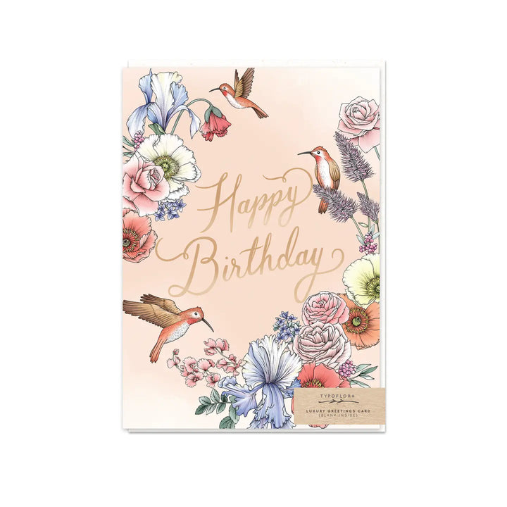 Greeting Card: Hummingbird Birthday