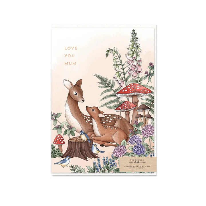 Greeting Card: Deer Love You Mum