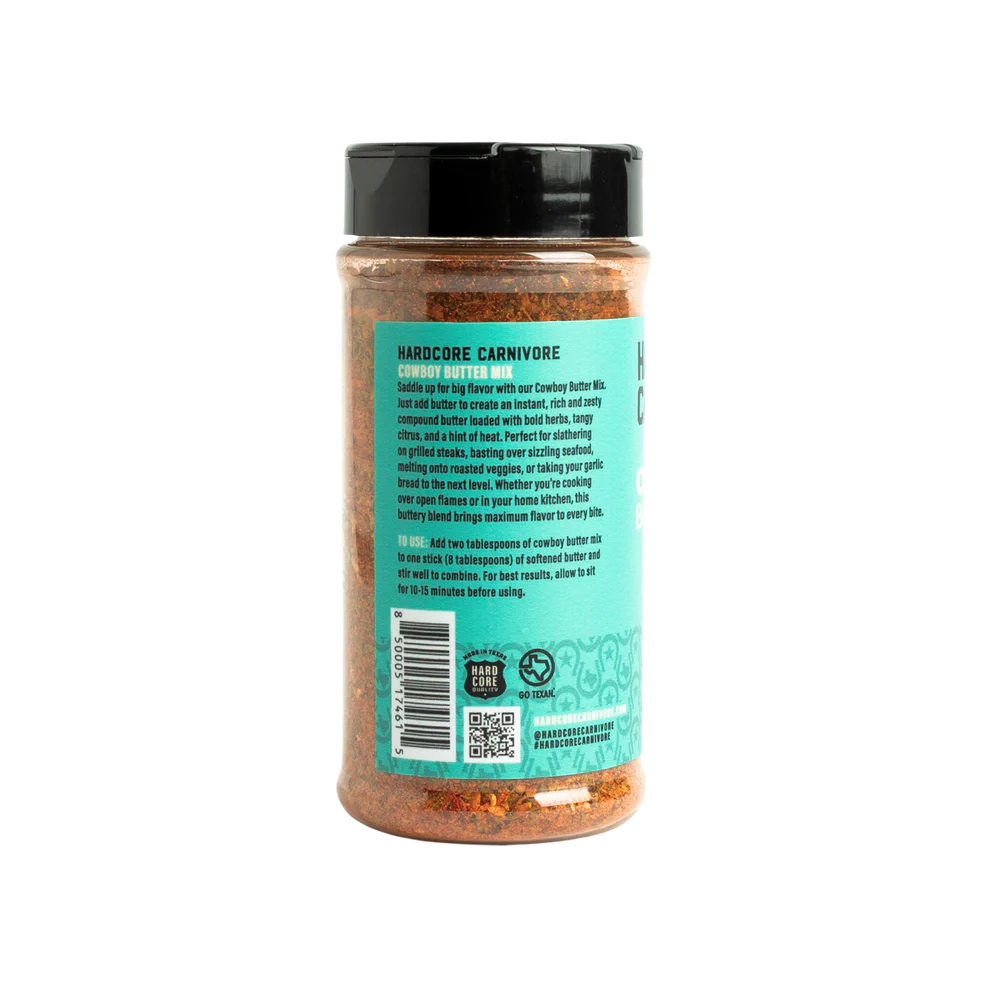 Spice jar with a label on a white background