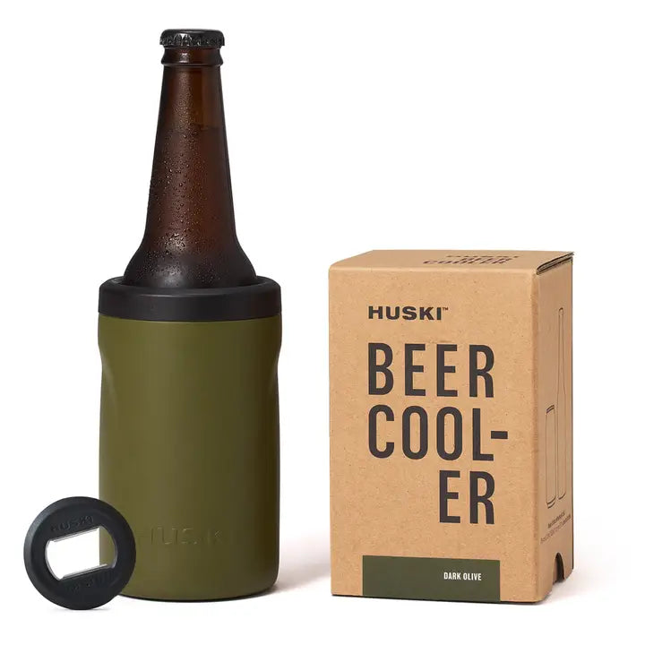 Huski Beer Cooler: Dark Olive