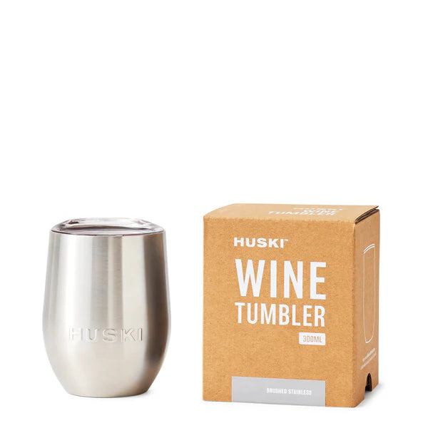 Huski Wine Tumbler: Brushed Stainless