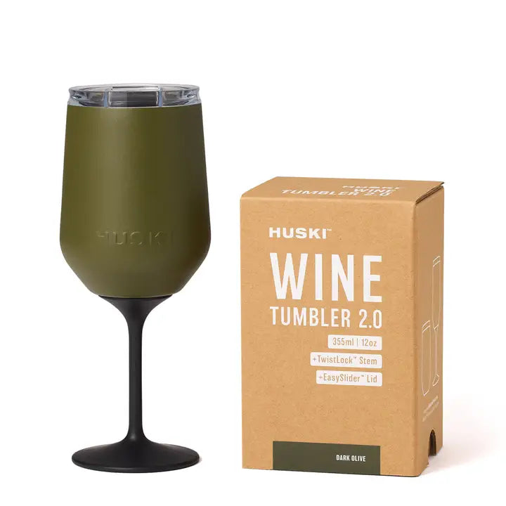 Huski Wine Tumbler 2.0: Dark Olive