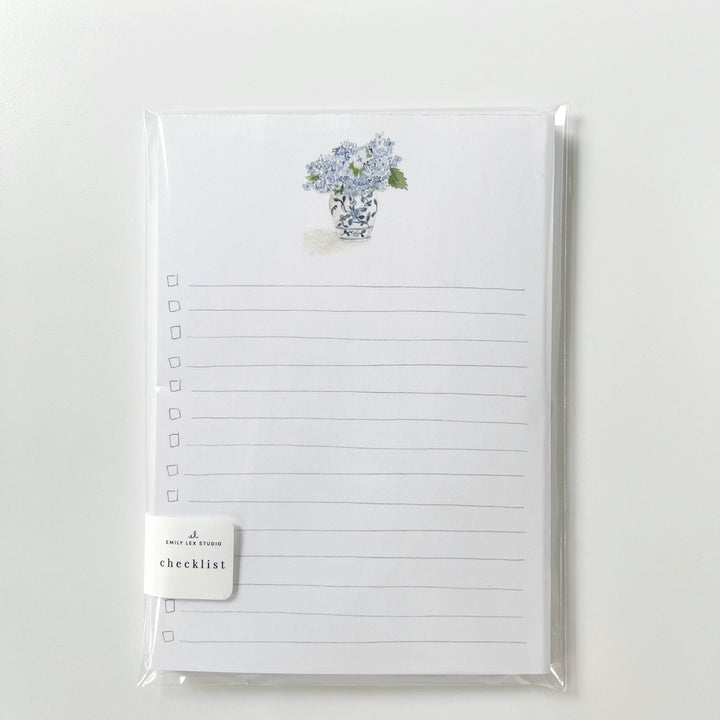 Hydrangea Bouquet Checklist Notepad