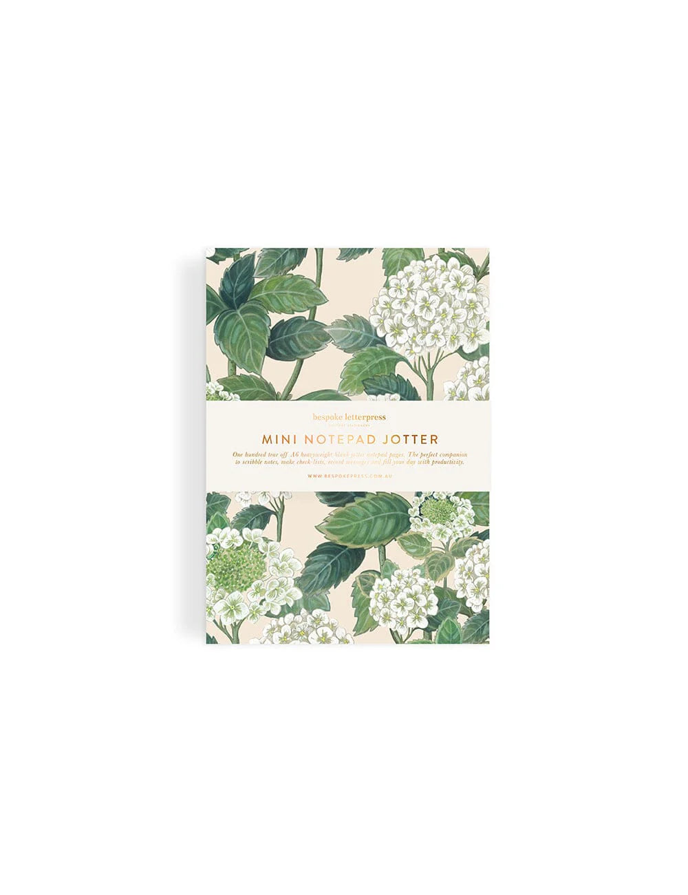 Mini notebook with floral design on a white background