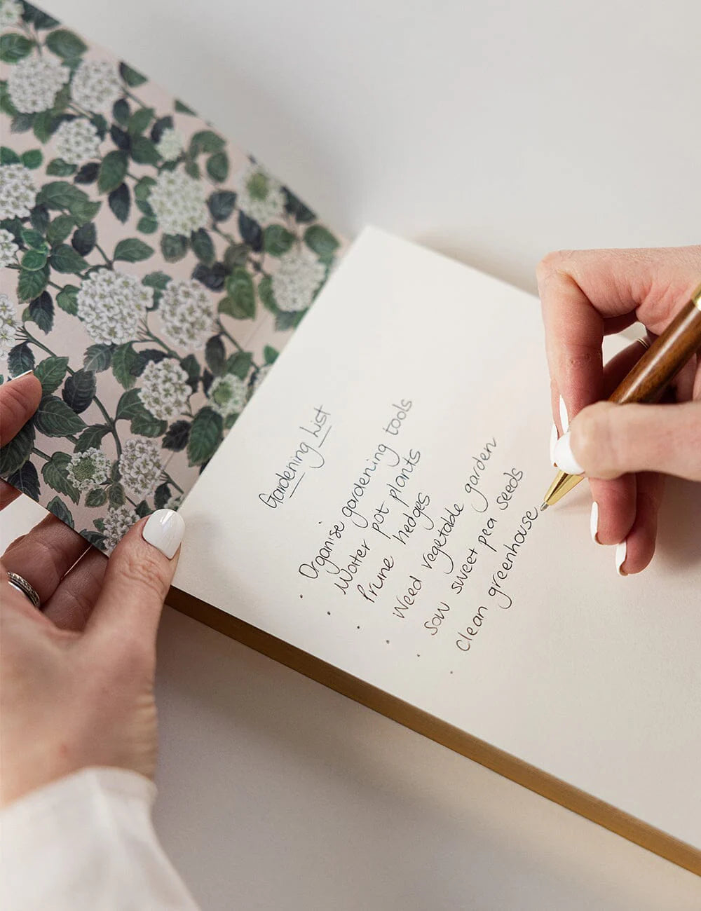 Bespoke Notepad Jotter: Hydrangea