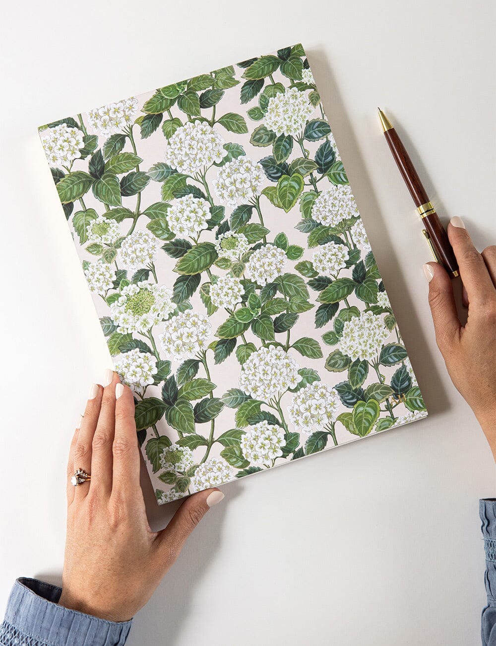 Bespoke Hydrangea Jumbo Notepad Jotter