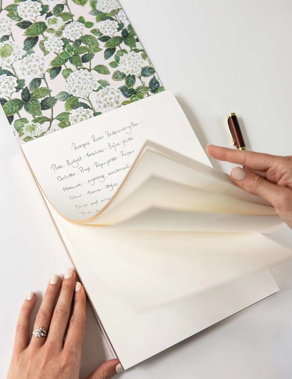 Bespoke Hydrangea Jumbo Notepad Jotter