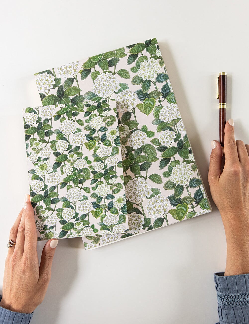Bespoke Hydrangea Jumbo Notepad Jotter