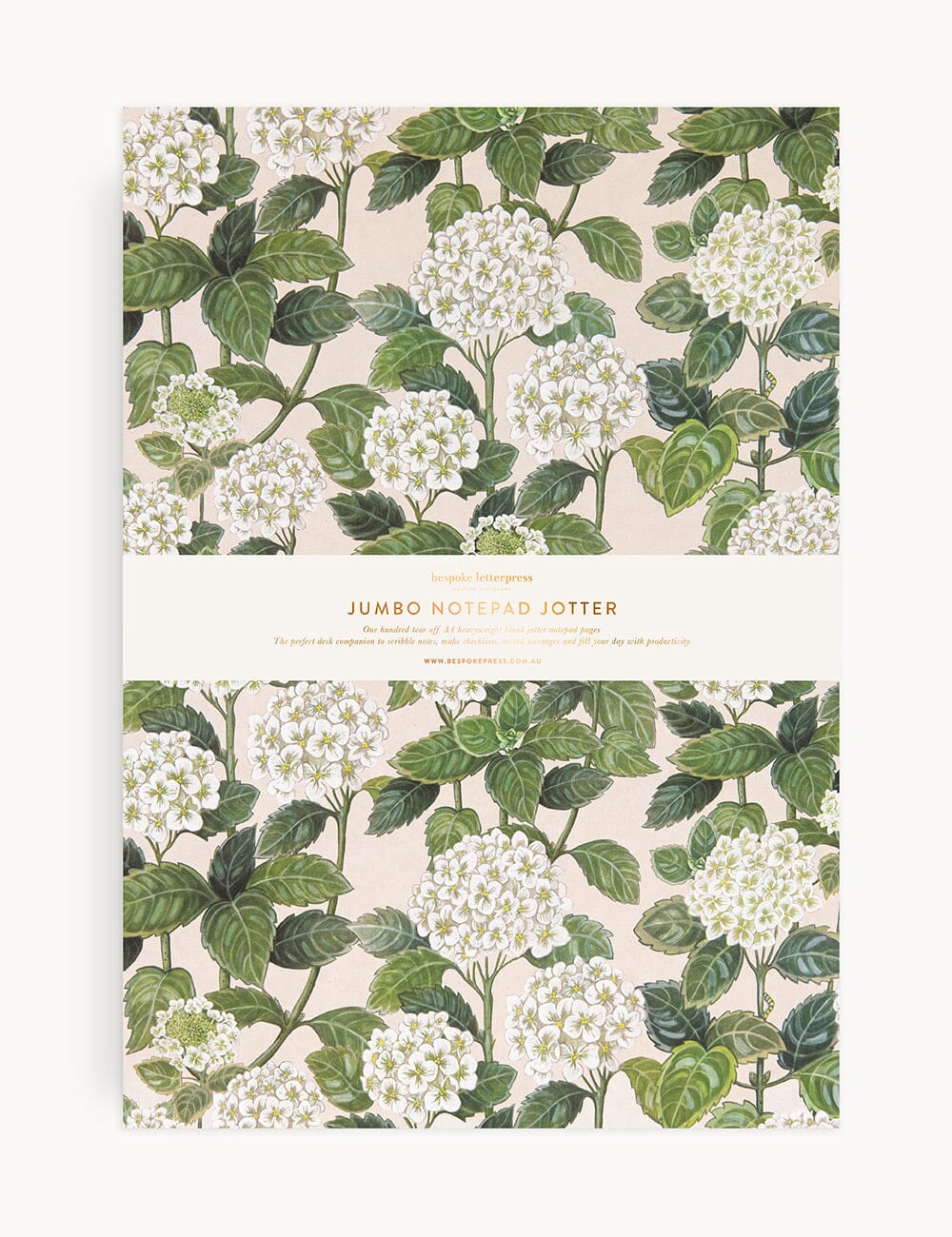 Bespoke Hydrangea Jumbo Notepad Jotter