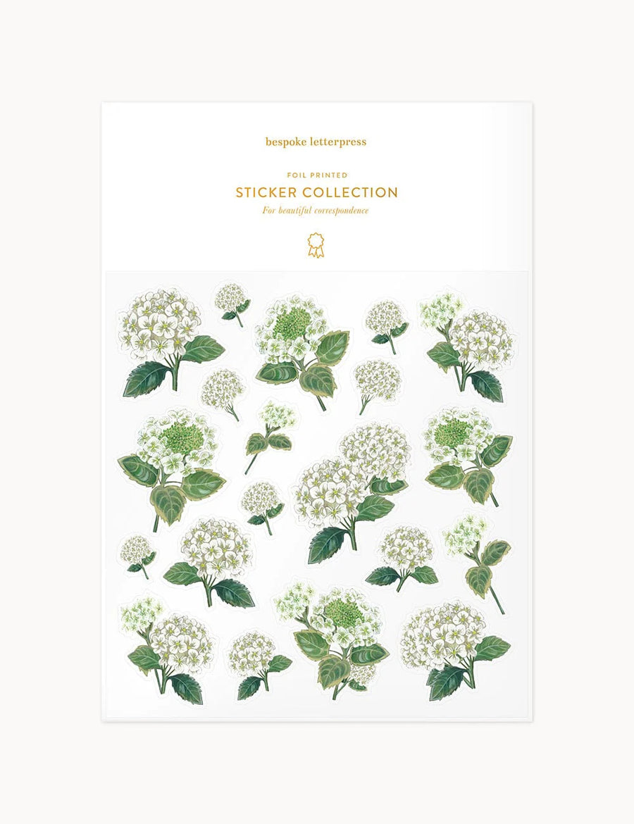 Sticker collection with floral designs on a white background