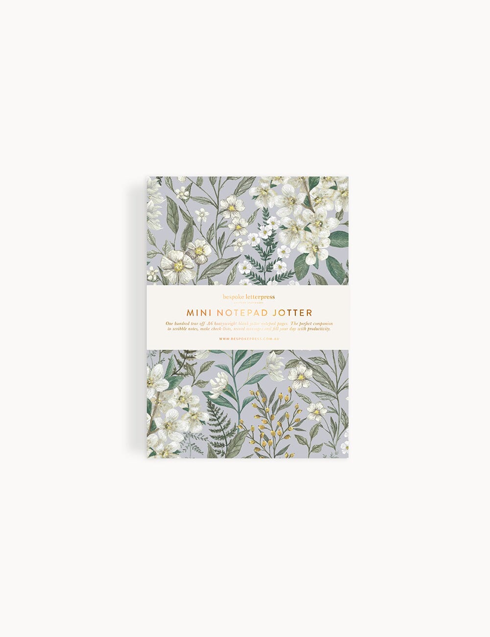 Pack of mini notebook jotter with floral design on a white background