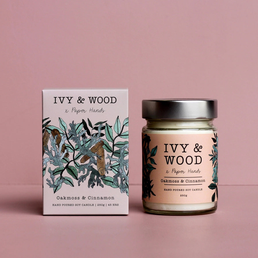 Ivy & Wood Candle: Oakmoss & Cinnamon