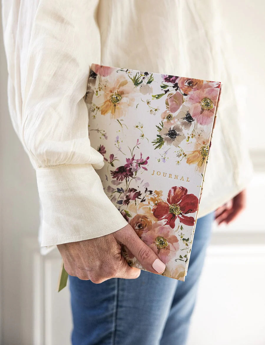 Bespoke Letterpress Linen Journal: Poppies