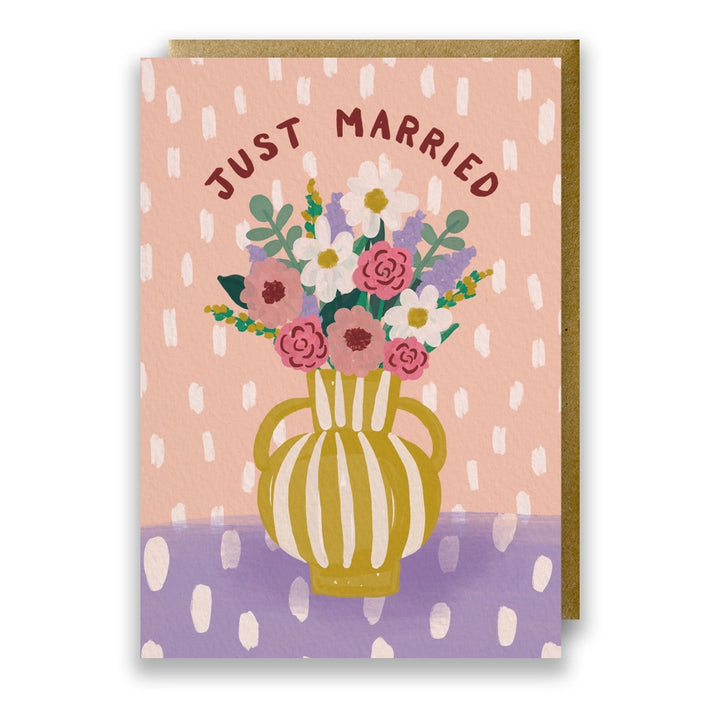 Greeting Card: Chic Vase Just Married