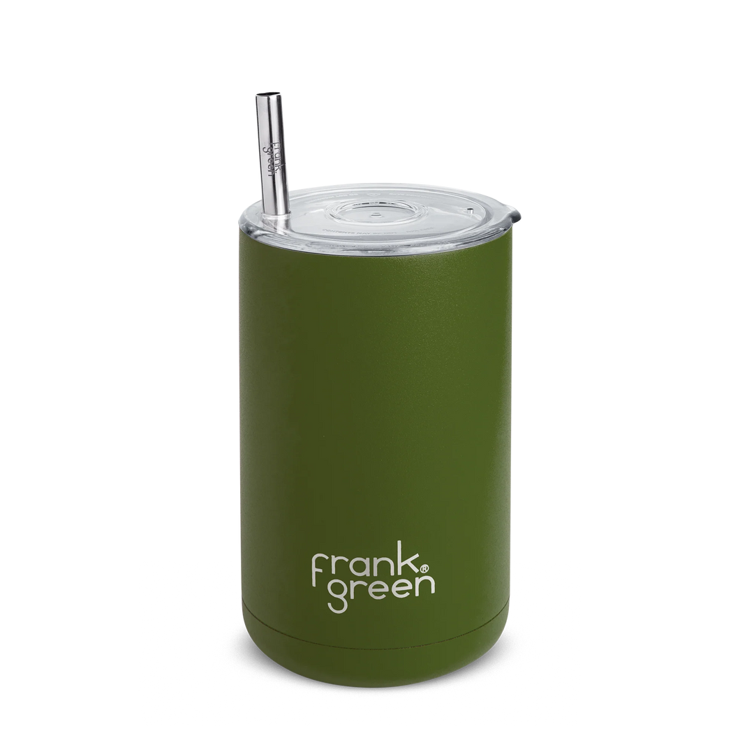 Frank Green Iced Coffee Cup with Straw: Khaki