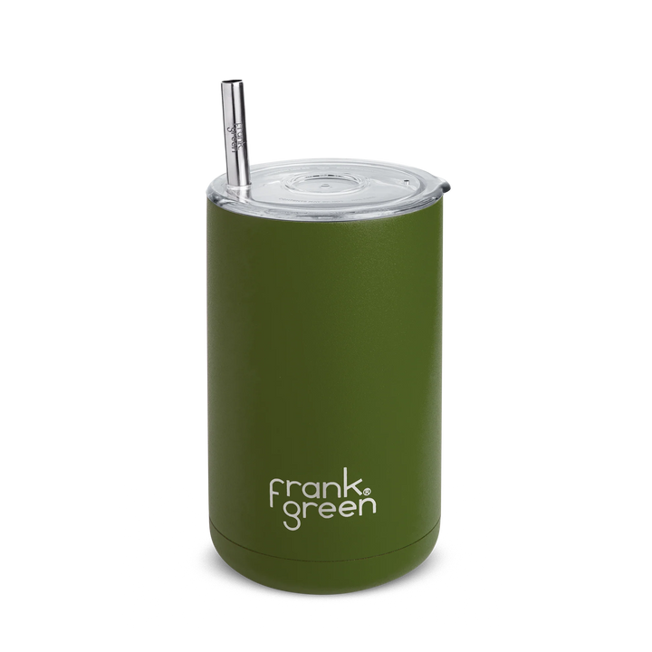 Frank Green Iced Coffee Cup with Straw: Khaki