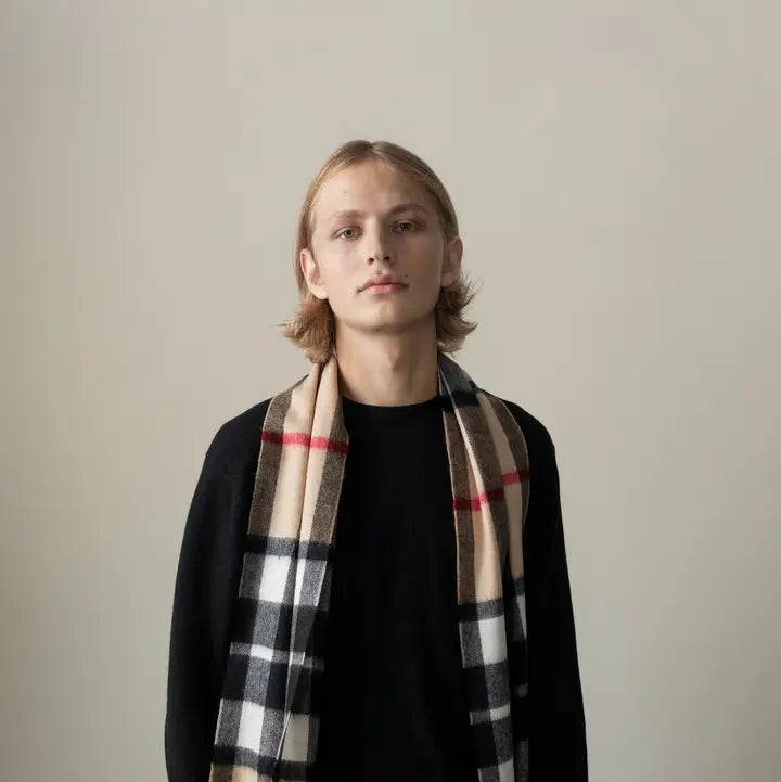 Lambswool Scarf - Exploded Camel Thompson