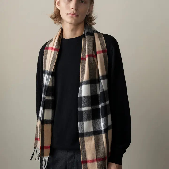 Lambswool Scarf - Exploded Camel Thompson