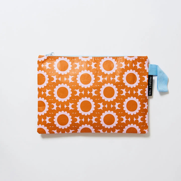 Large Zip Pouch: Geo Floral