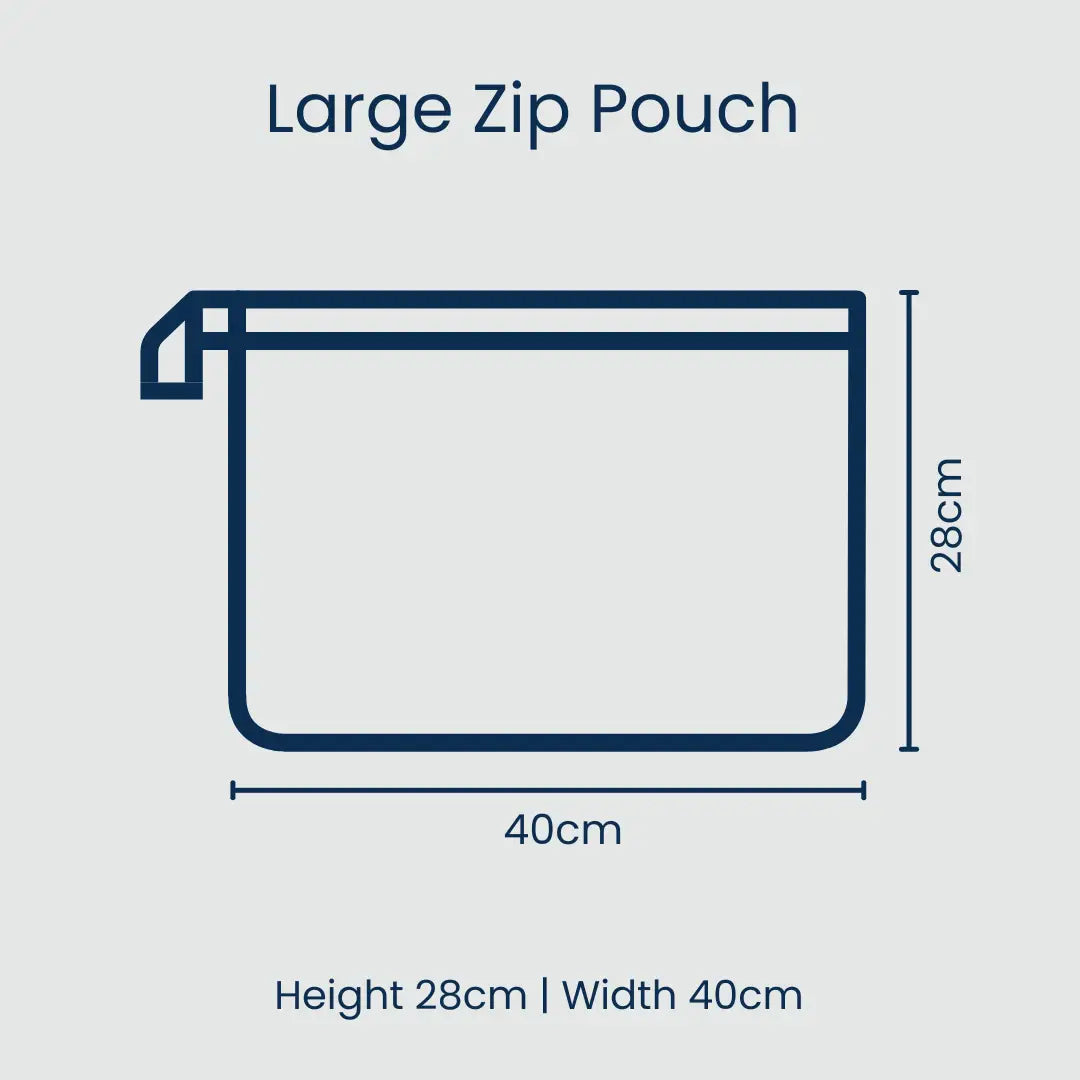 Large Zip Pouch: Geo Floral