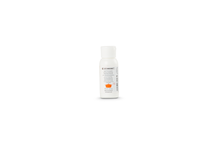 Le Creuset cookware cleaner on a white background