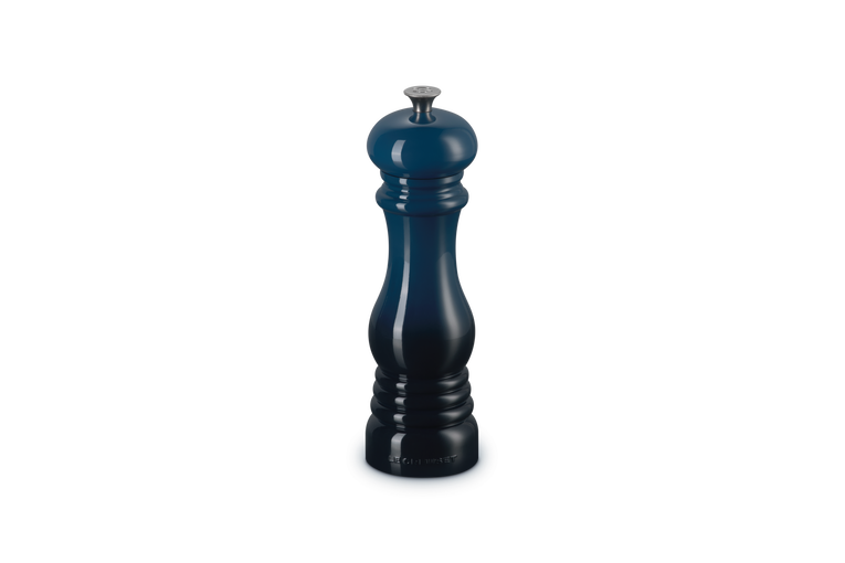 Dark Blue salt grinder on a white background