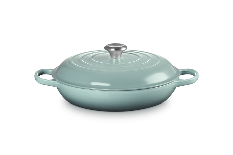 Le Creuset Shallow Casserole 30cm: Sea Salt