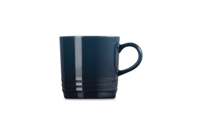 Navy blue mug on a white background