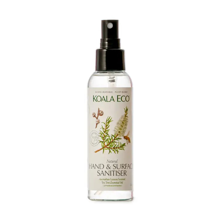 Koala Eco hand and surface sanitiser bottle on a white background