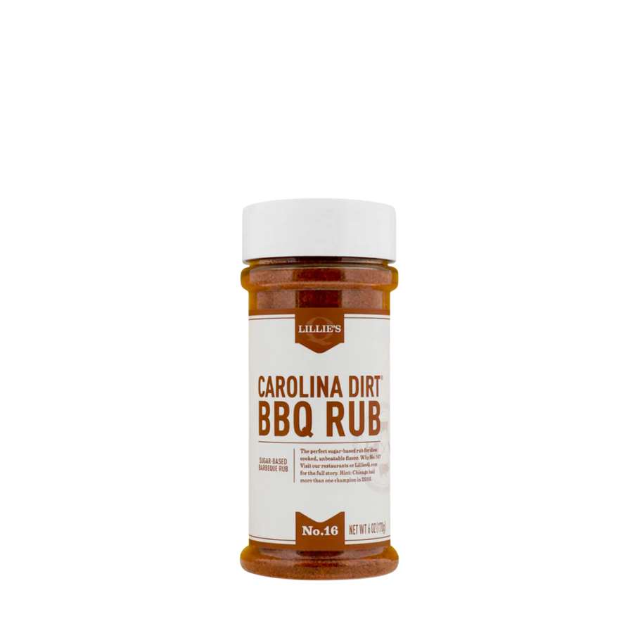 Jar of Lillie's Carolina Dirt BBQ Rub on a white background