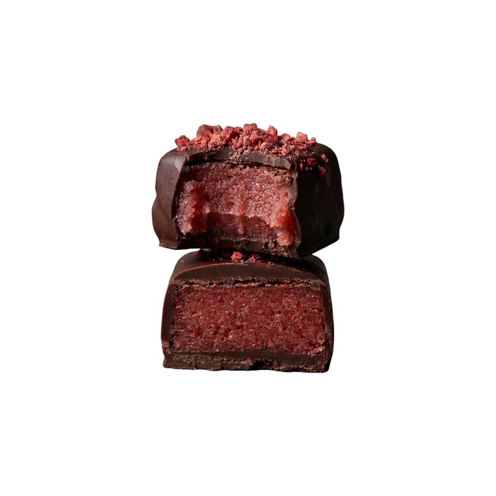 Loco Love chocolate strawberry vanilla burst on a white background