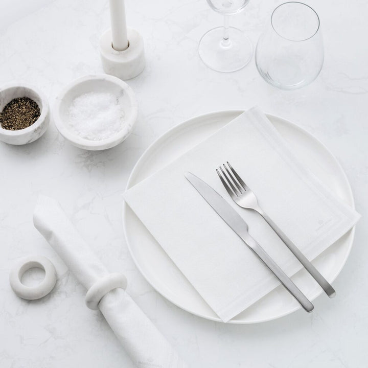 Luxe White Dinner Napkins