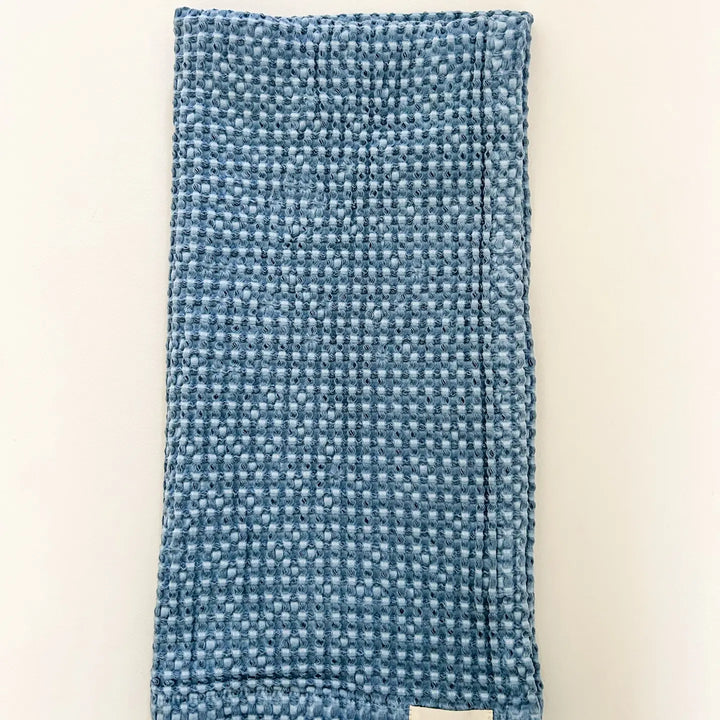 Mama & Tochter Waffle Tea Towel: Blue