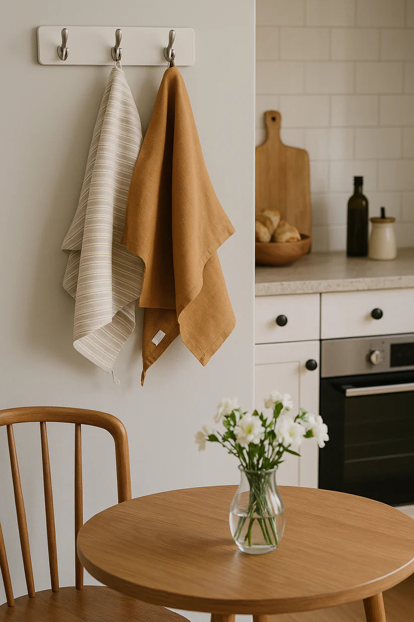 Mama & Tochter French Linen Tea Towel: Biscuit