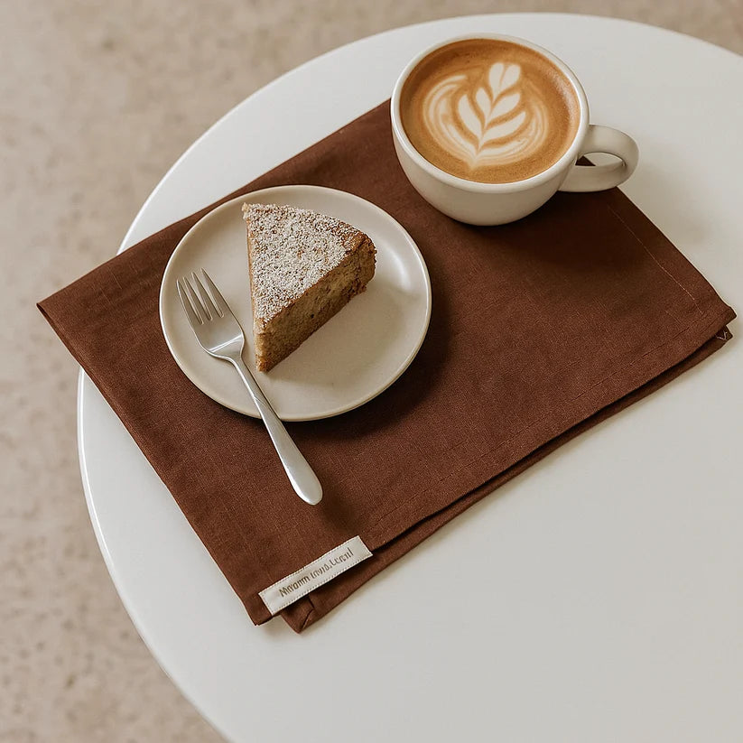 Mama & Tochter French Linen Tea Towel: Coffee