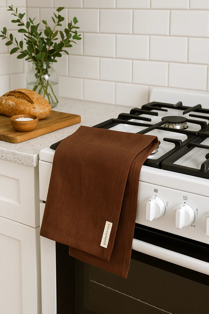 Mama & Tochter French Linen Tea Towel: Coffee