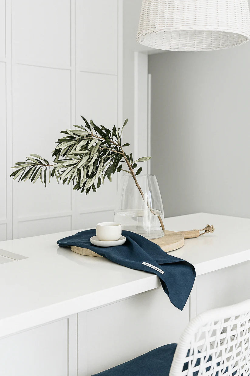 Mama & Tochter French Linen Tea Towel: Dark Charcoal