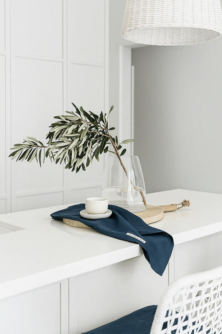 Mama & Tochter French Linen Tea Towel: Dark Charcoal